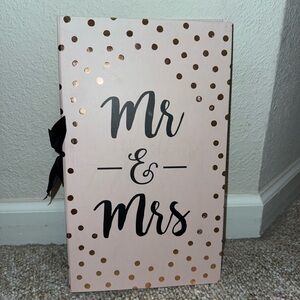 Pink Mr & Mrs Polka Dot photo album